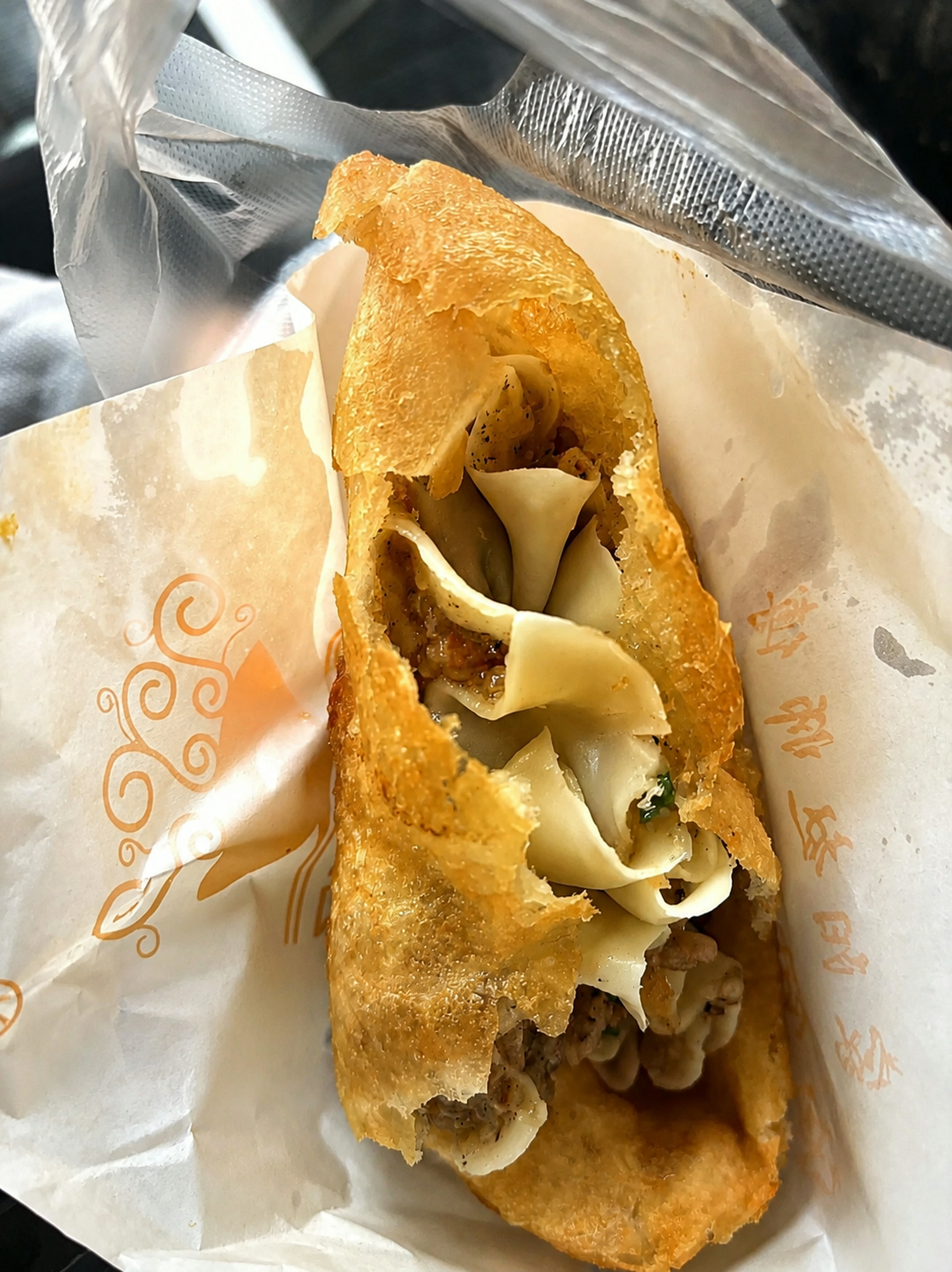 油饼包烧麦